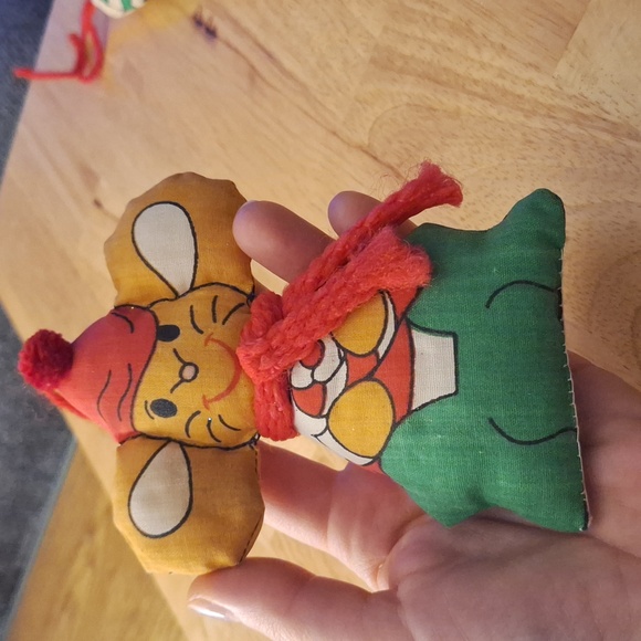 Christmas Mouse "puffett" handmade vintage ornament - Picture 5 of 5